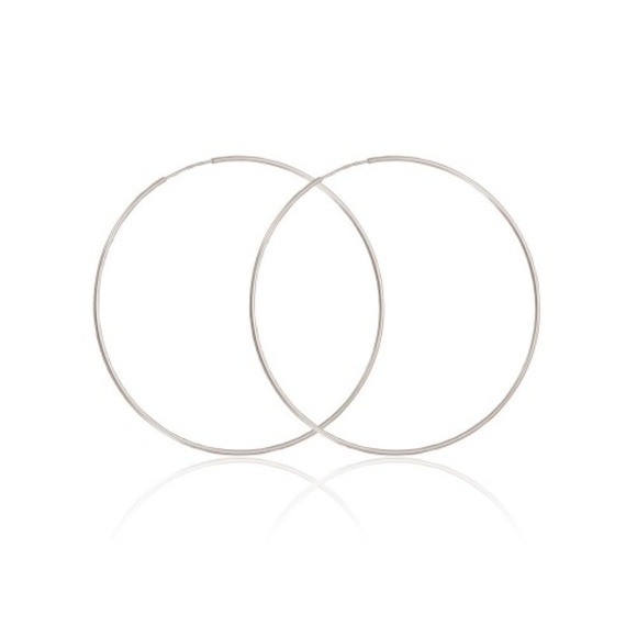 Jewelry - 1.5mm Sterling Silver 925  Endless Hoop Earrings